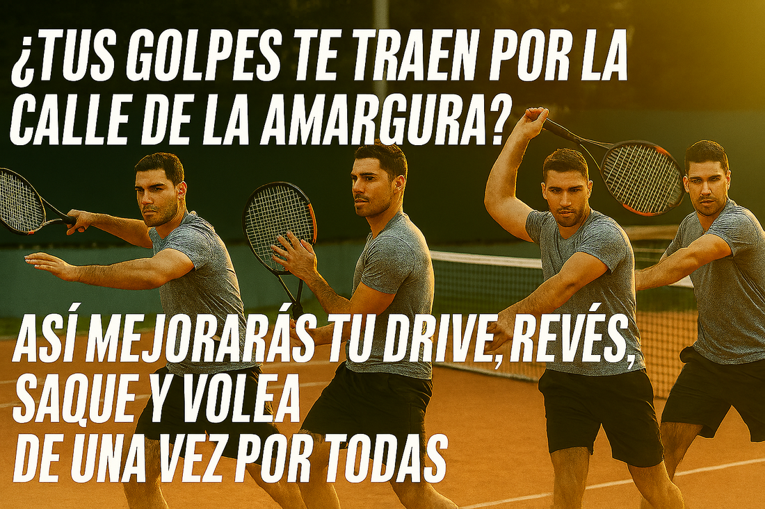 ¿Tus golpes te traen por la calle de la amargura? Así mejorarás tu drive, revés, saque y volea de una vez por todas